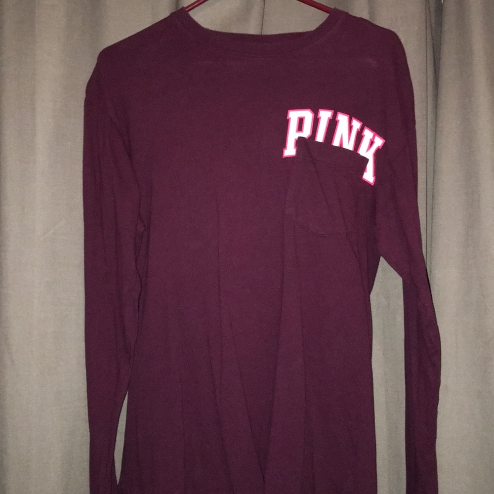 Pink Victoria’s Secret varsity shirt